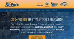 Desktop Screenshot of fitprospersonaltrainingschool.com